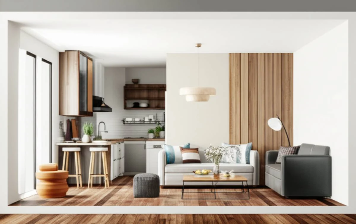 بهترین ترکیب رنگ های چوب برای طراحی فضاهای کوچک